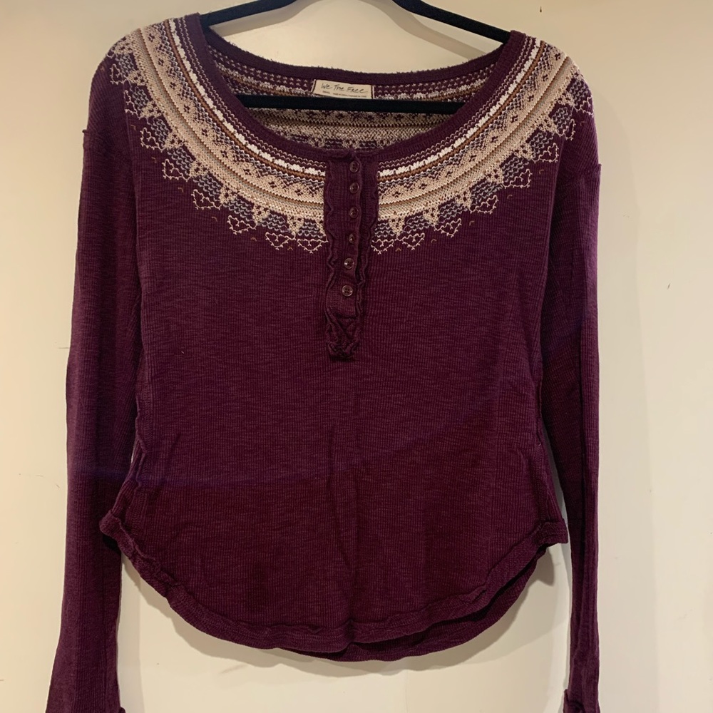 Free People embroidered thermal